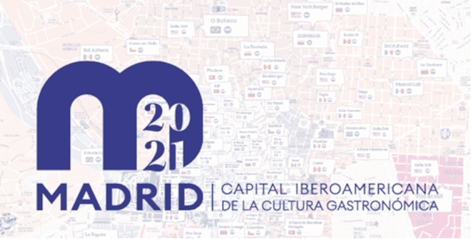 Mapa Madrid, capital iberaomericana de la cultura gastronómica