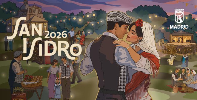 Cartel oficial de las fiestas de San Isidro 2026  de Madrid creado por Laura Floris.