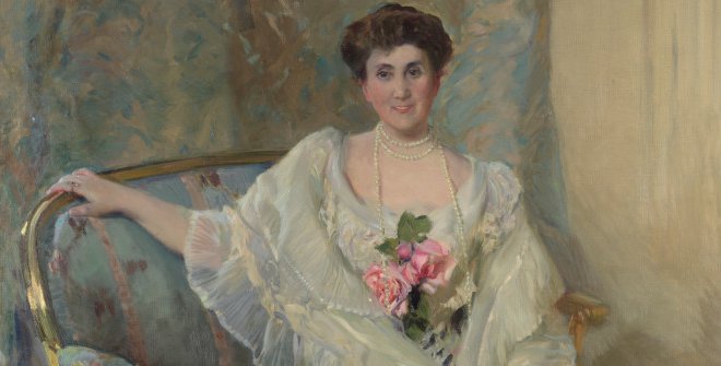 María de los Ángeles Beruete y Moret, condesa viuda de Muguiro. Joaquín Sorolla,1904. Óleo sobre lienzo. Madrid, Museo Nacional del Prado, Sala 060